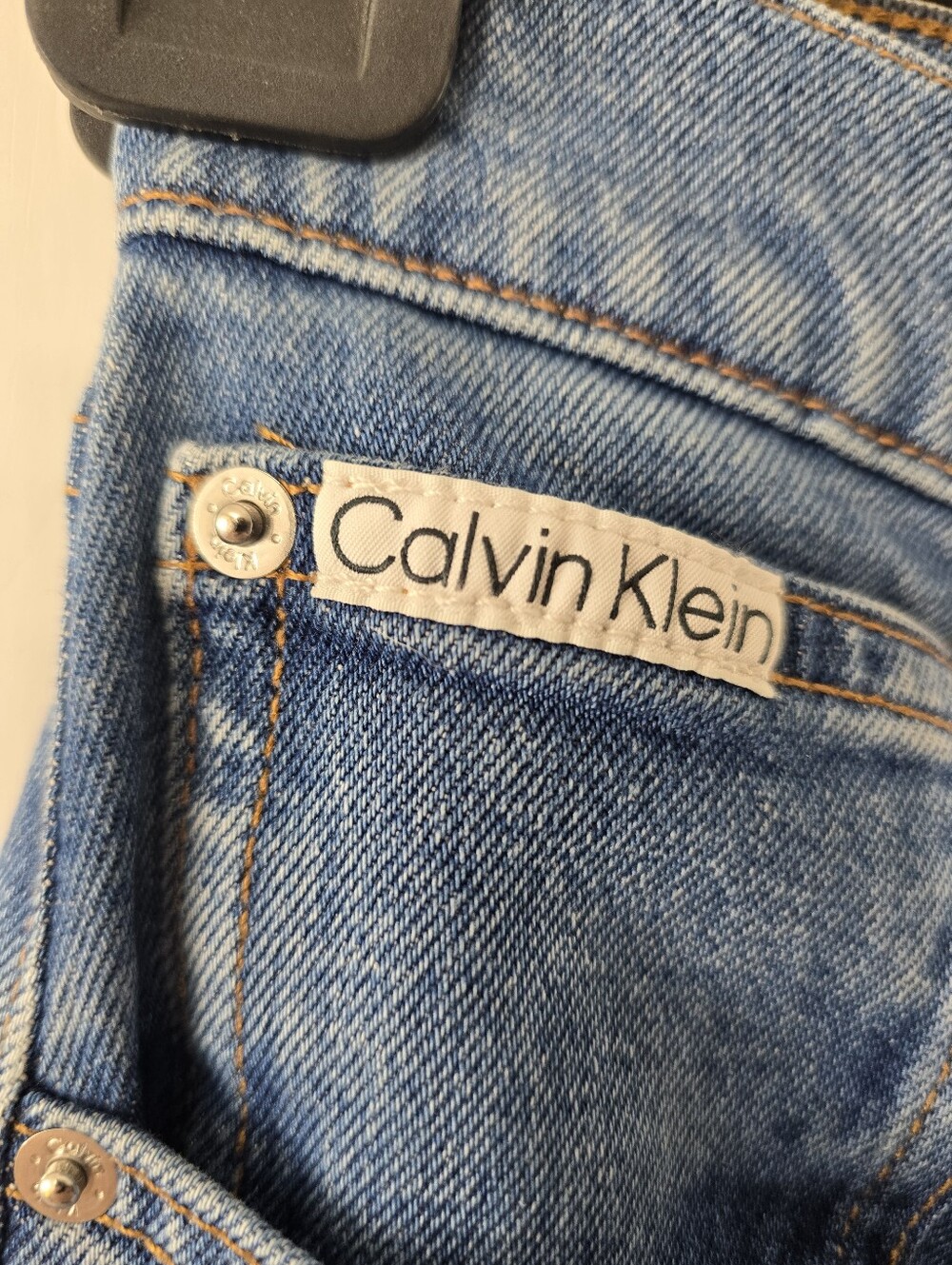 Calvin Klein Barrel Jeans Runaway Blue NWT Size 29 R High Rise Loose Fit Taper - Picture 5 of 15
